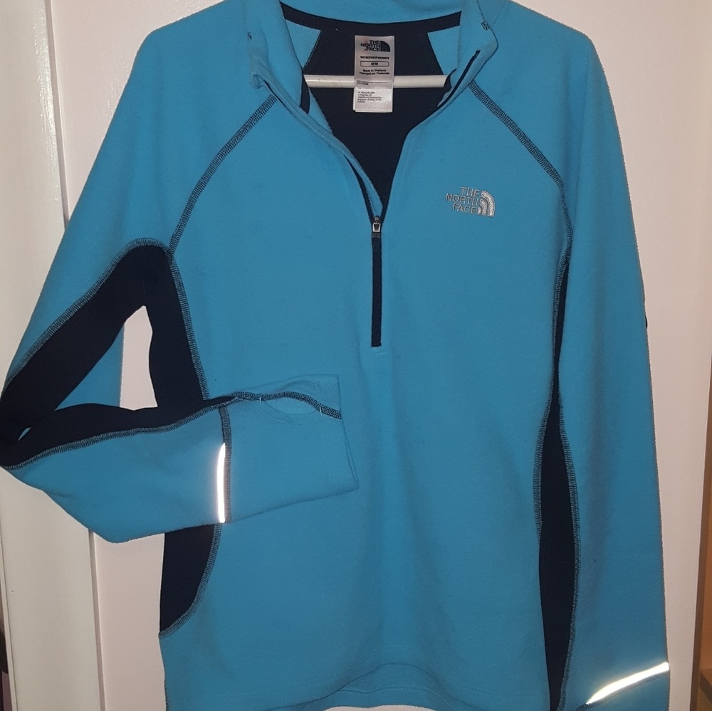 Blue northface 1/4 zip sweater